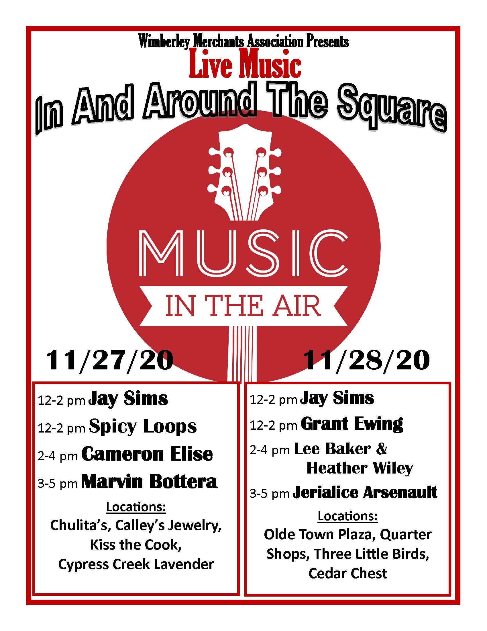 Music in the Air on the Square Wimberley Valley Chamber